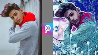 How to use water effect by picsart | Picsart bangla tutorial  | AS Tech BD