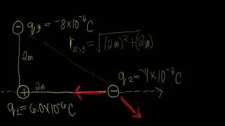 Coulomb's Law Practice Problem 3 (Vector Form) - General Physics 2