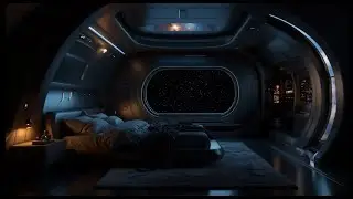 Dark Space Bedroom 🌌 Star View | Space Ambience for Sleep | Live