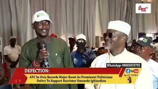 APC IN OVIA RECORDS MAJOR BOOST AS PROMINENT POLITICIANS DEFECT TO SUPPORT BARRISTER OMOSEDE.