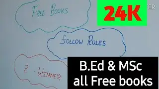 Free pdf books For MSc and B.Ed Students || Follow all rules