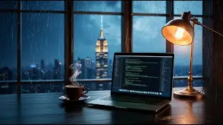 Cyberpunk Coding 💻 Midnight Coffee & Rain in NYC | Deep Tech Flow