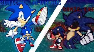 Sonic VS Sonic.EXE  [Sticknodes Sprite Animation]