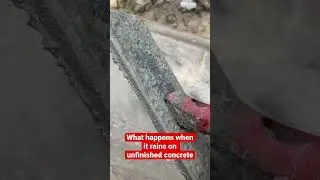 Pouring Concrete on a rainy day 🥲 #shortsfeed #work #working #concrete #construction #viral