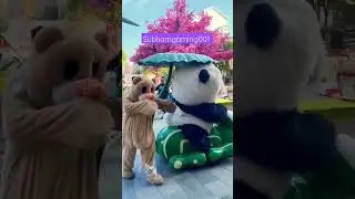 badut panda ngerjain beruang #badut #lucu #shorts