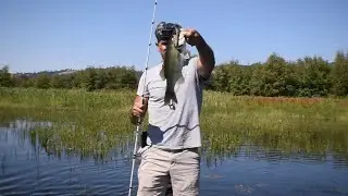 Idaho bass fishing on Anderson Lake on the CDA River chain day 1