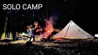【50代ソロキャンプ】冬キャンプは焚き火を楽しむ｜ローカスギア｜BUKOTUの森｜竹林キャンプ【ASMR】