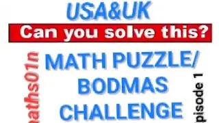 Tricky Math challenge 99% gets this wrong 🔥#usa#uk#brainteaser