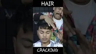 Hair cracking asmr by Asim barber #asmrclinic #shorts #asimbarber #asmrmassage #haircracking