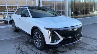 White 2024 Cadillac LYRIQ Sport Calgary AB Wolfe Auto Group | Stock Number: L0040C