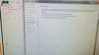 How to disable protected mode in Excel 2013 office