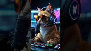 DJ AI Kitten Drops Beats 🎧 Then Dances in Front of a Lambo! 🐱💸#shorts  #viralshorts #aikitten