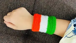 Happy Independence Day | Crochet Independence Day Band | Crochet Bracelet | crochet diary