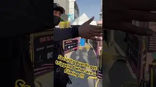 Security guards  get triggered for filming in public try to trespass me !!! #securityguard #rights