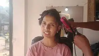 Indian women sort hair temporary straightening 👌 ✨️ 🤔 