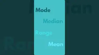 Four averages. one data set. zero confusion. mean &bull; median &bull; mode &bull; range