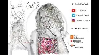 Cardi B #Drawing by kash2dawizzle / @KashARTworks