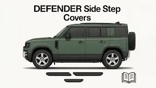 Новые рифленые накладки на боковые подножки Land Rover Defender L663 для моделей 90, 110 и 130