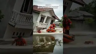 Rumah Runtuh Saat Evakuasi! Tim SAR Hampir Ikut Terseret  #simulasiai #ai
