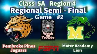 2025 Class 5A Regional Semifinal HS Baseball Pembroke Pines Jags vs Mater Academy Lions #fspn