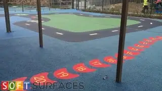 Colourful Rubber Playground Flooring Installation in Wakefield, West Yorkshire | Wetpour Playground