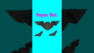 Paper Bat Craft | DIY Flapping Bat #shorts #viral #craft #kids #trending #howto #origami #diy 😍
