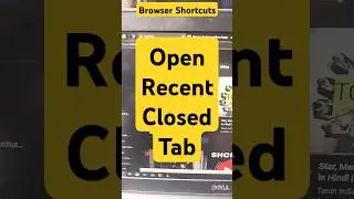 Open Recently closed Tab in Browser with this #shortcutkeys #windows #productivityhacks #technology