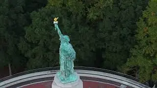 Stunning Sunset Drone Video at Liberty Park, Birmingham AL | Hyperlapse & Statue of Liberty Circle
