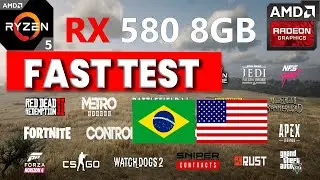 TESTE PLACA AMD RX 580 8GB NOS TOP 10 JOGOS | 1080p and 1440p