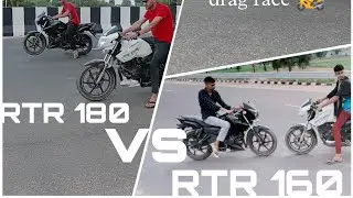 Drag Race 🏍️// TVS Black Apache160 vs Apache 180 // 2017 model vs 2019 // Apache  RTR 160 vs RTR 180