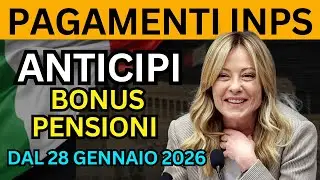 UFFICIALE INPS: Pagamenti dal 28 Gennaio 2026 ⚡ Anticipi AUU, ADI, Bonus, Pensioni
