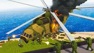 Realistic Helicopter Crashes and Shootdowns 😱 Teardown
