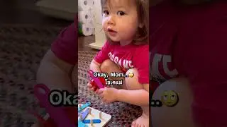 Cute Half Thai Baby Girl Learns The Letter C #shorts