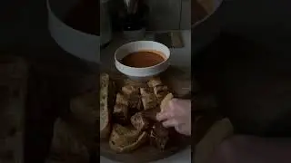 Easy Tomato Soup with Grilled Cheese Croutons | Cozy Weeknight Dinner