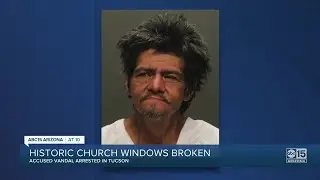 Vandal breaks 123-year-old glass windows at St. Augustine Cathedral in Tucson