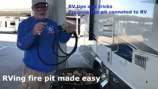 RV tips and tricks Propane fire pit made easy. 2018 Forester Class C fire pit add on