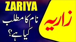 Zariya Name meaning in Urdu|Zariya naam ka matlab kya haii|Zariya name meaning And lucky number
