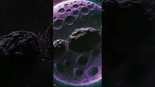 Space Travel To Watch Purple Exoplanet Asteroid Ring In Deep Space (4K Resolution Lofi Screensaver)