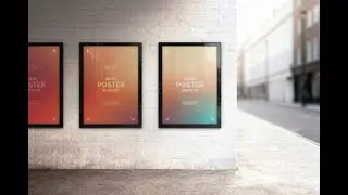 Brick Wall Outdoor Framed Posters Mockup Graphic Download