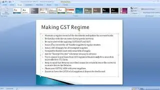 GST to do List