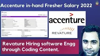 Accenture in-hand freshers salary 2022 | Revature hiring through coding contest | Software Engg