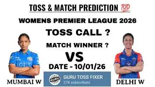 Mumbai women vs Delhi women toss prediction || today toss 😍|| Womens premier league 2026