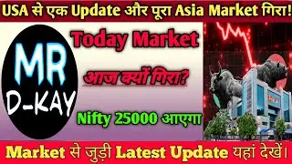 aaj market kyu gira | why nifty crash today? today market prediction | today Nifty prediction 