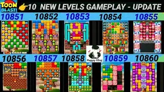 Toon Blast 10851&ndash;10860 👉10 LEVELS + Chill Music🎵 Toon blast update| Toon blast music