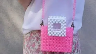 اسهل طريقة لعمل شنطه كروس للاطفال بالخرز  How to make beded bag