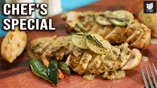 Lemon Rosemary Chicken | Herb Grilled Chicken With Mashed Potato | Garlic Lemon Chicken |Get Curried