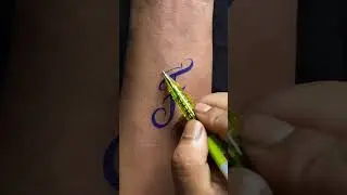F letter calligraphy!! #tattoo #USAtattoo #USAinked #trendingtattoo #viralshorts