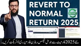 FBR Income Tax Return 2025 I How to Revert to Normal Return Form Easily in 2025 Complete Guide IFBR