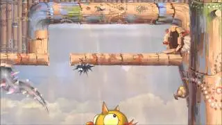 Rayman Origins (1080i HD) Walkthrough Part 64 - Tricky Winds - Electoons & Lum Medal