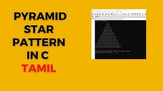 #class24:Pyramid star pattern in c using nested for  loop  || Tamil
